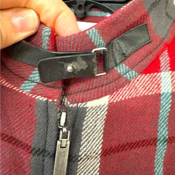 Vtg Evan-Picone Red Tartan Plaid Wool‎ Zip Up Jacket Dress Union USA Size 22 - Picture 5 of 8
